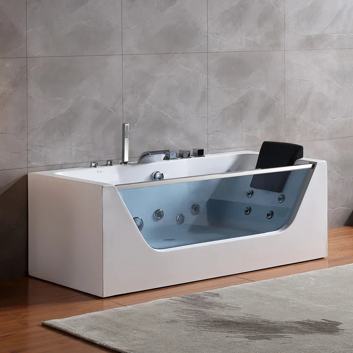 Luxury 60 / 67 Modern Acrylic Corner Bathtub Rectangular