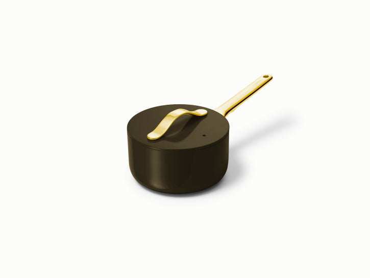 Caraway Mini Sauce Pan in Black with Gold Handle in 2023