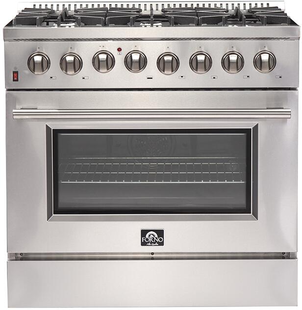 36''W./24''D. Gas Sealed Burner Range-4 Burners/Griddle-White