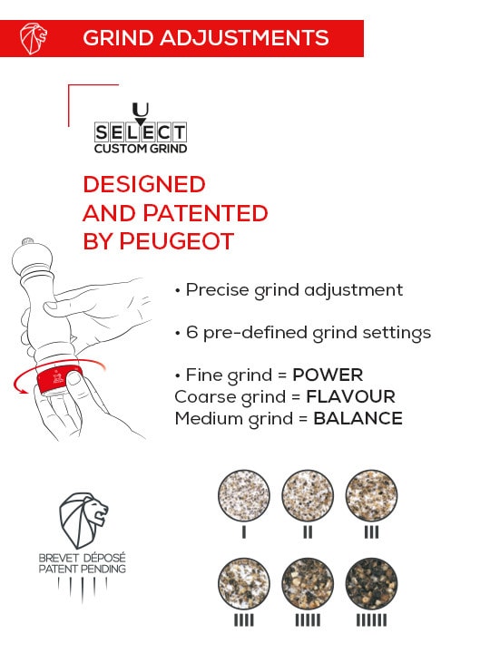 Peugeot Paris u&Select 7 inch Salt and Pepper Mill Set, Natural