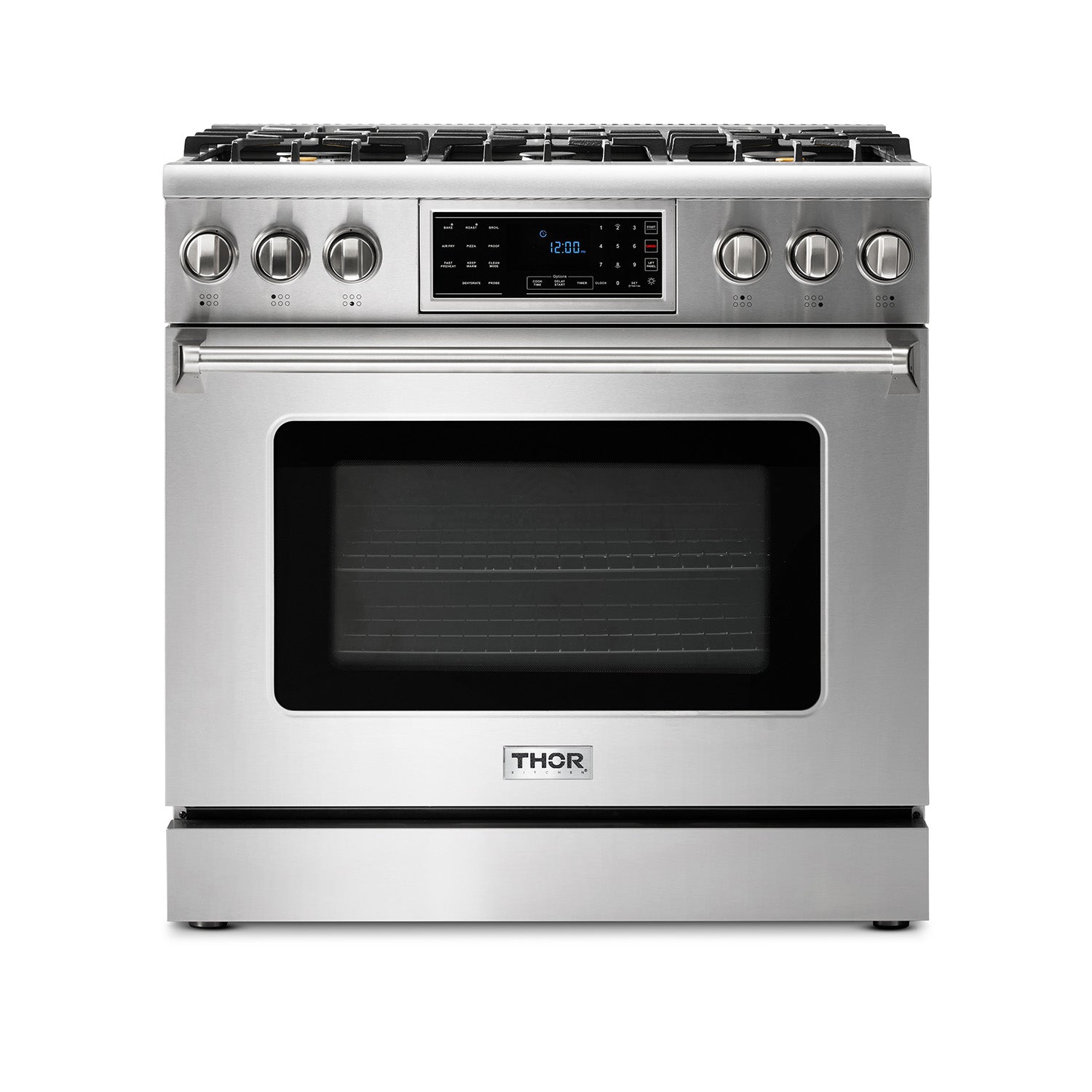 Thor Kitchen 36 Inch Air Fry and Self Clean Professional Gas Range TR