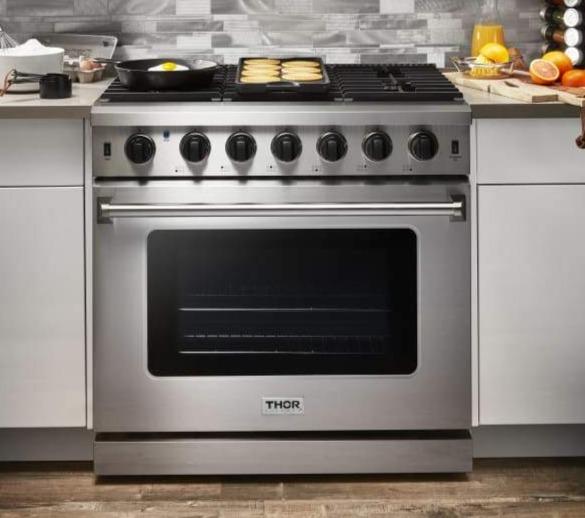 Thor Kitchen 36 Professional Dual Fuel Range with Liquid Propane