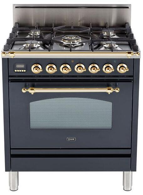 ILVE 30 in. Nostalgie Series Single Oven Natural Gas Burner and