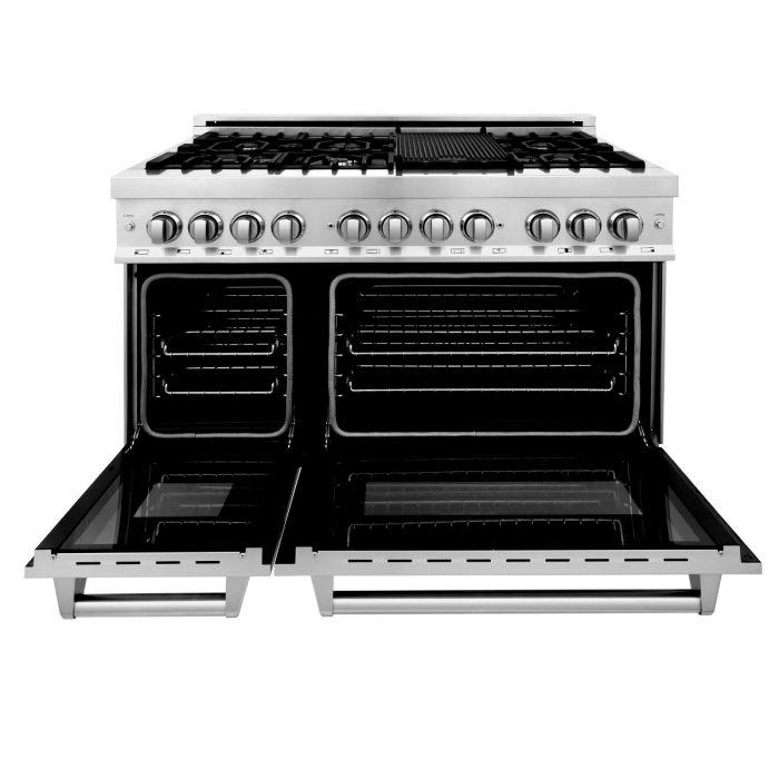 ZLINE Appliance Package - 48 in. Dual Fuel Range, Range Hood