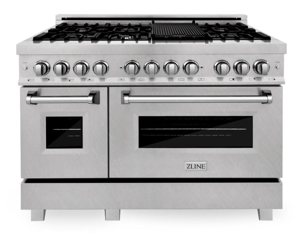 ZLINE 48 in. Professional Dual Fuel Range in Snow Stainless, RASSN48