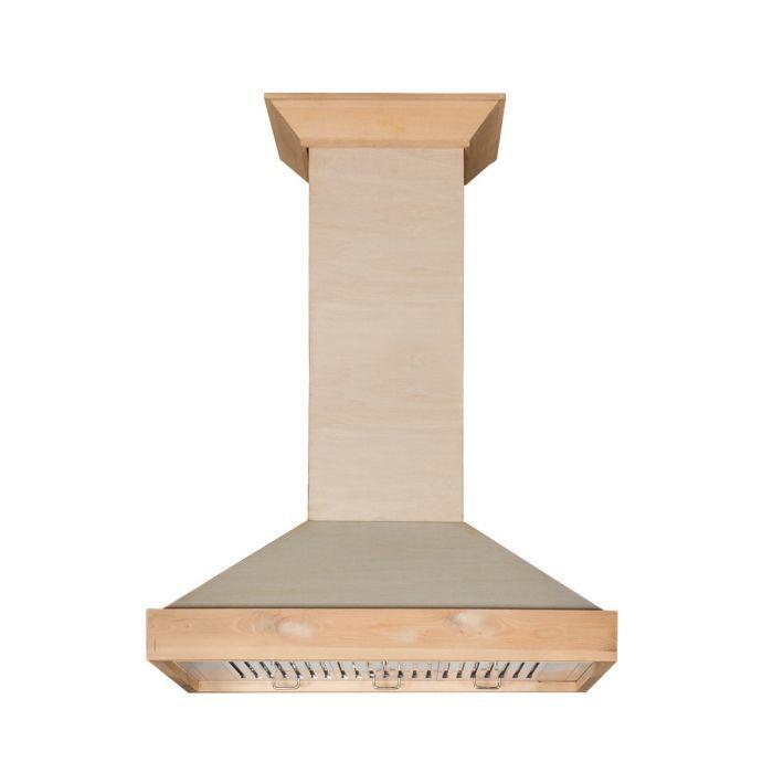 ZLINE - 36 in. Unfinished Wooden Wall Mount Range Hood - KBUF-36