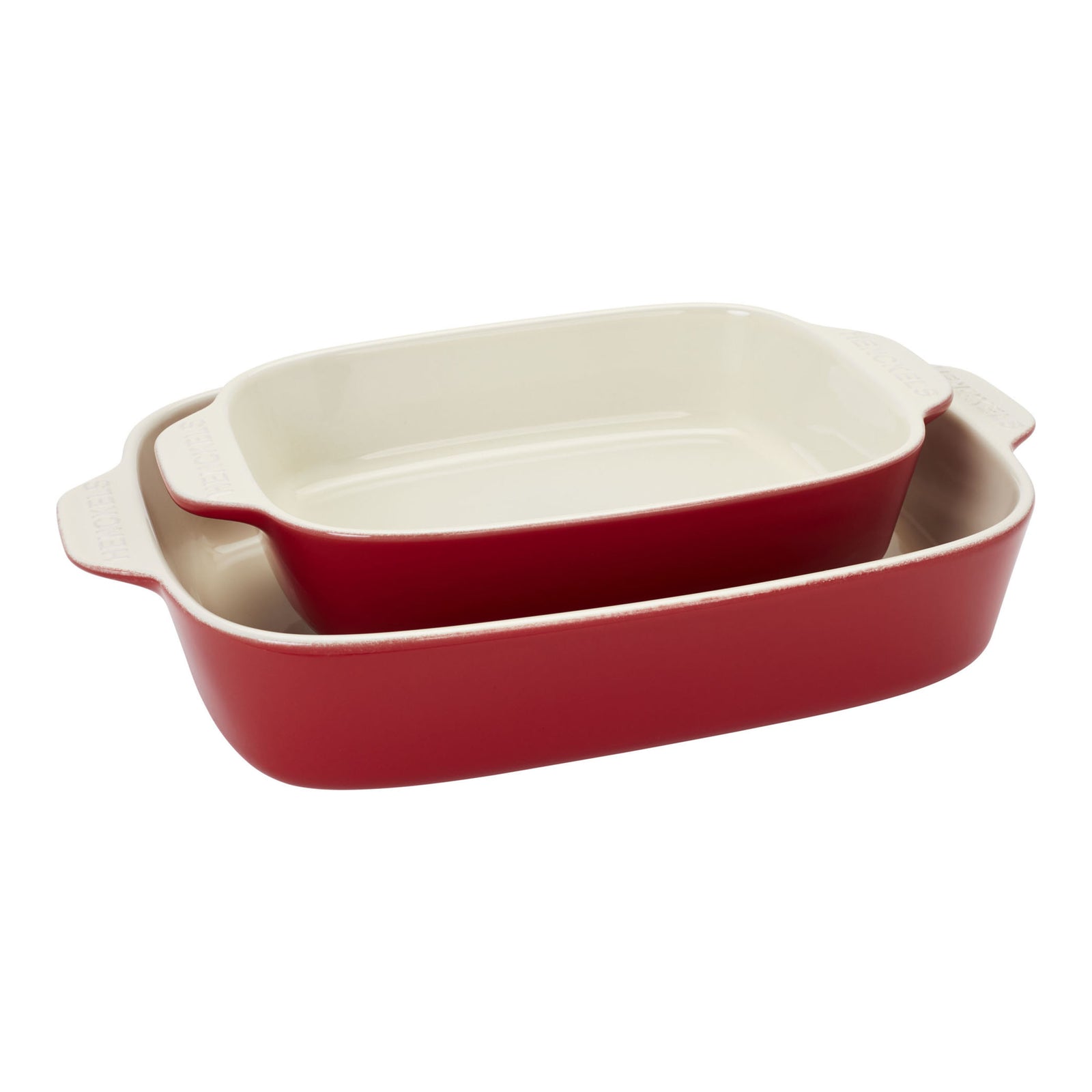 Henckels 8pc Mixed Bakeware and Serving Set in Cherry Red, Ceramics Se ...