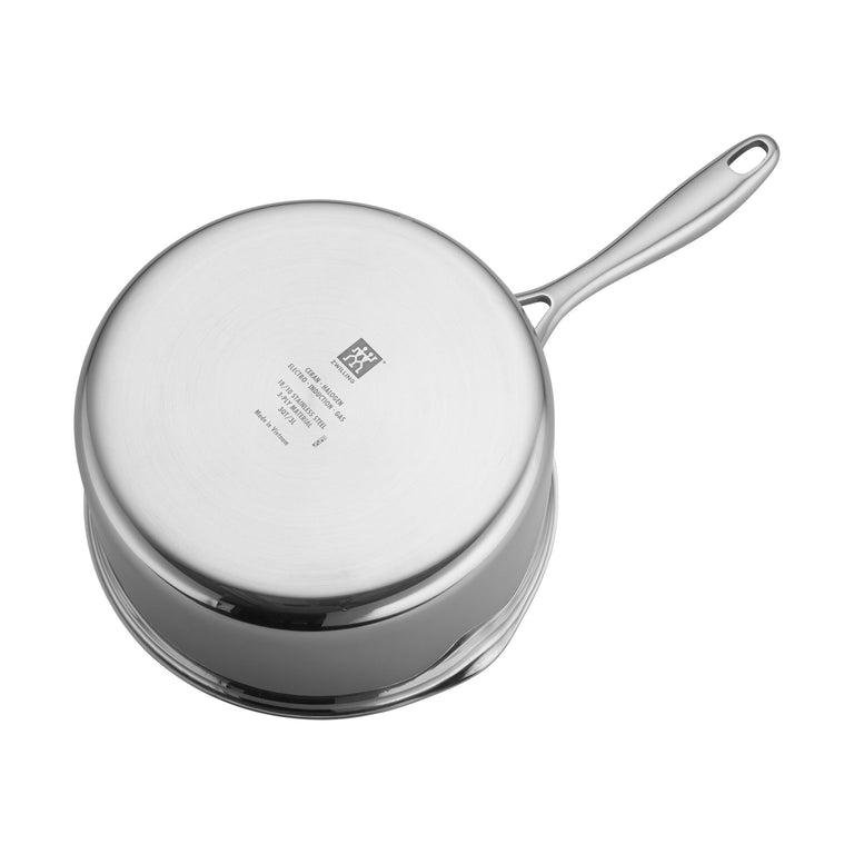 ZWILLING 1 Qt. Stainless Steel Ceramic Non-Stick Sauce Pan, Clad