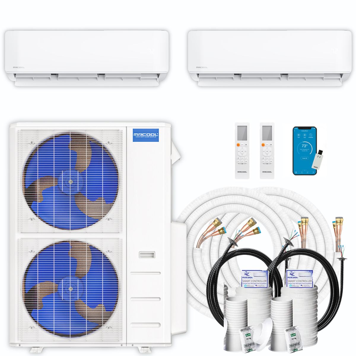 MRCOOL DIY Mini Split - 48,000 BTU 2 Zone Ductless Air Conditioner and