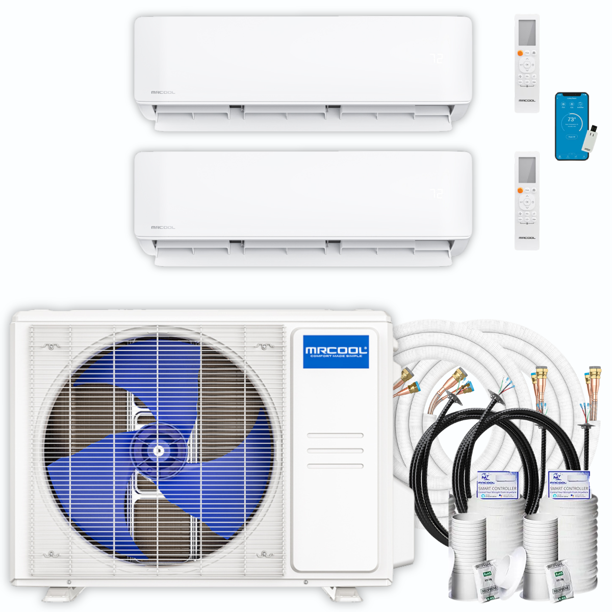 MRCOOL DIY Mini Split - 27,000 BTU 2 Zone Ductless Air Conditioner and