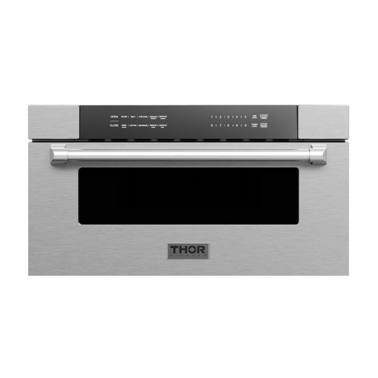 Thor Contemporary Package - 36" Gas Range, Range Hood, Refrigerator, Dishwasher and Microwave, Thor-AP-ARG36-A86