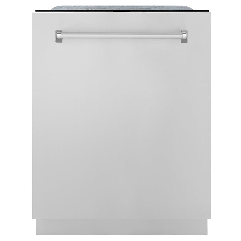 ZLINE Appliance Package - 48" Dual Fuel Range, Range Hood, Microwave Drawer, Top Touch Control Dishwasher, Refrigerator, 5KPR-RARH48-MWDWM