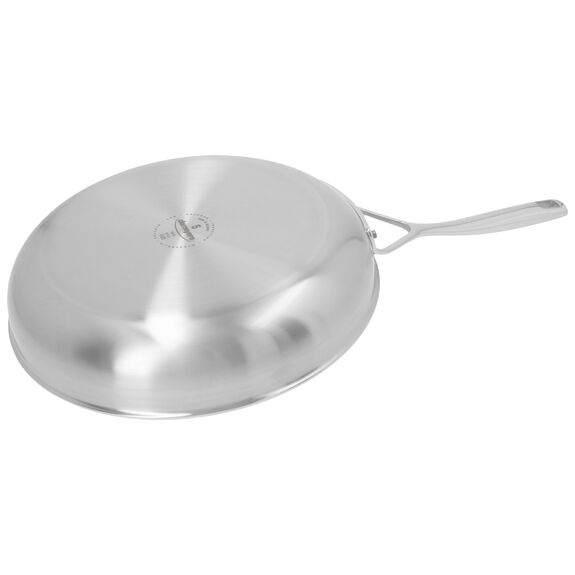 Demeyere Essential 5-Ply 12.5-Inch Stainless Steel Fry Pan With Lid