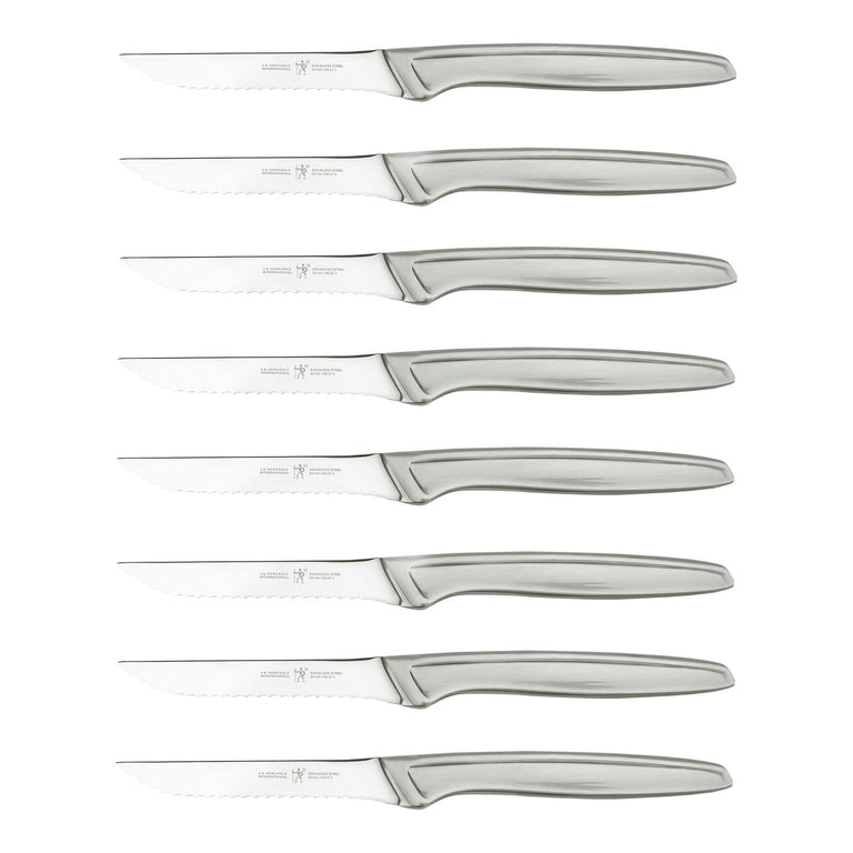 Henckels 8-pc Stainless Steel Serrated Steak Knife Set Silver