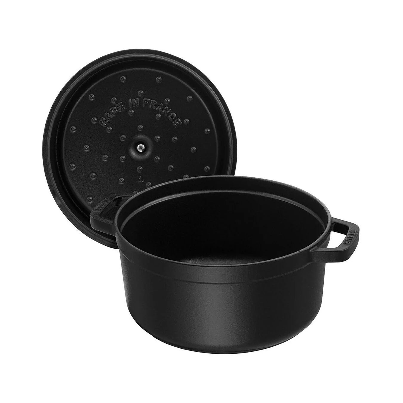 Staub 4 Qt. Cast Iron Round Dutch Oven in Black – Premium Home Source