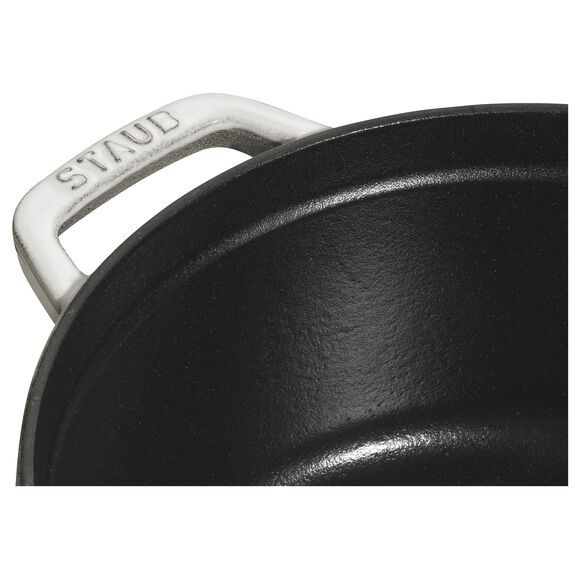 Staub - Cast Iron 5.5-qt Round Cocotte - White Truffle