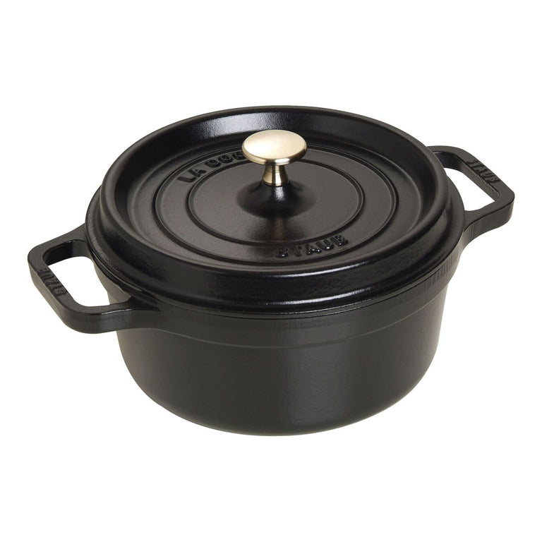 Staub 2.75-Quart Cast Iron Round Cocotte - Matte Black