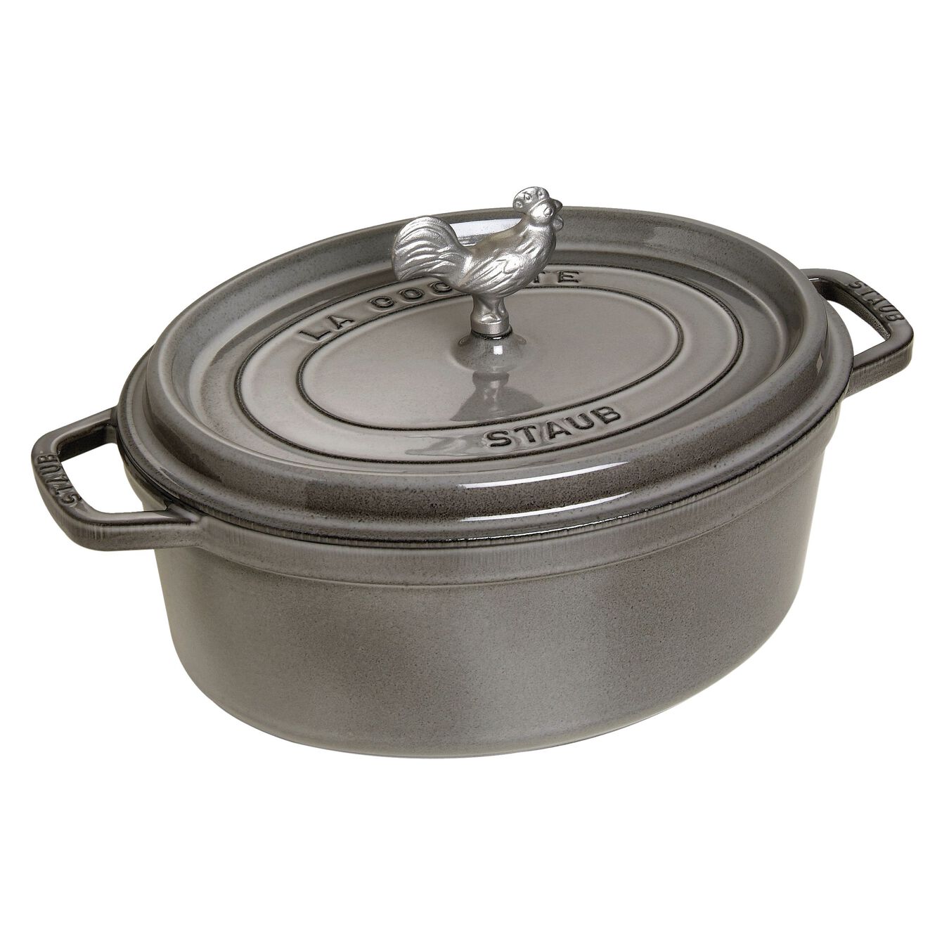 Staub 5.75 Qt. Cast Iron Coq au Vin Dutch Oven in Graphite Grey ...