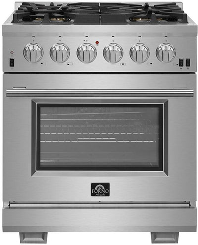 Forno 30″ Gas Range in Stainless Steel with 5 Italian Burners, FFSGS62 ...