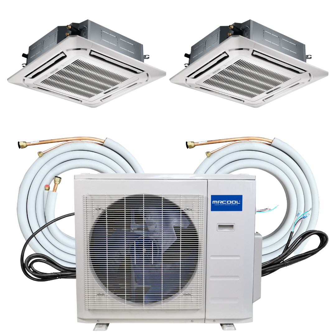 MRCOOL Olympus Mini Split - 24,000 BTU 2 Zone Ductless Ceiling Cassett