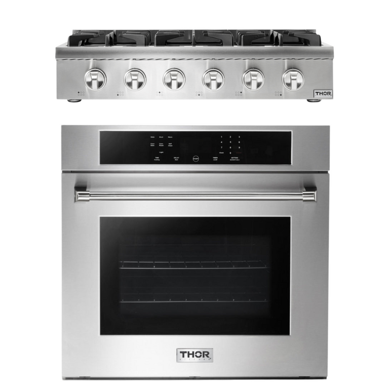 Thor Kitchen Package - 36" Gas Rangetop and 30" Wall Oven, AP-HRT3618U-8