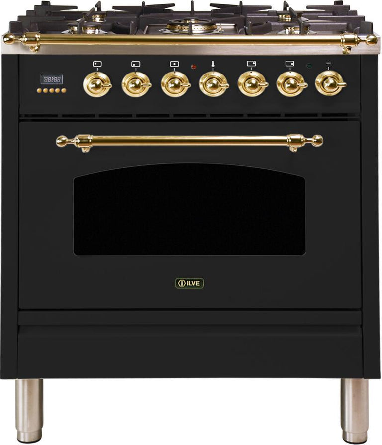 ILVE 30 in. Nostalgie Series Single Oven Natural Gas Burner and