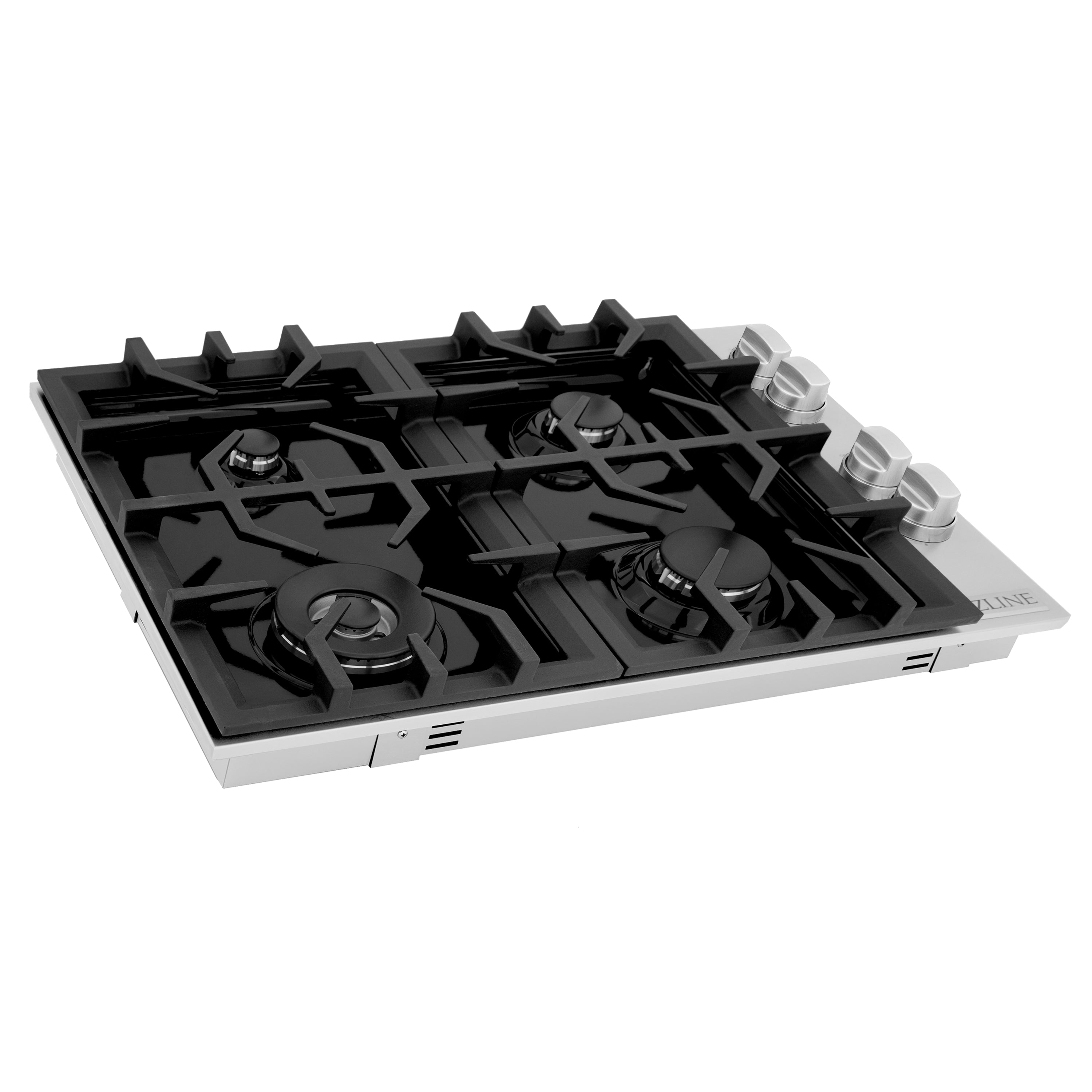 ZLINE 30 in. Dropin Cooktop with 4 Gas Burners and Black Porcelain Top ...