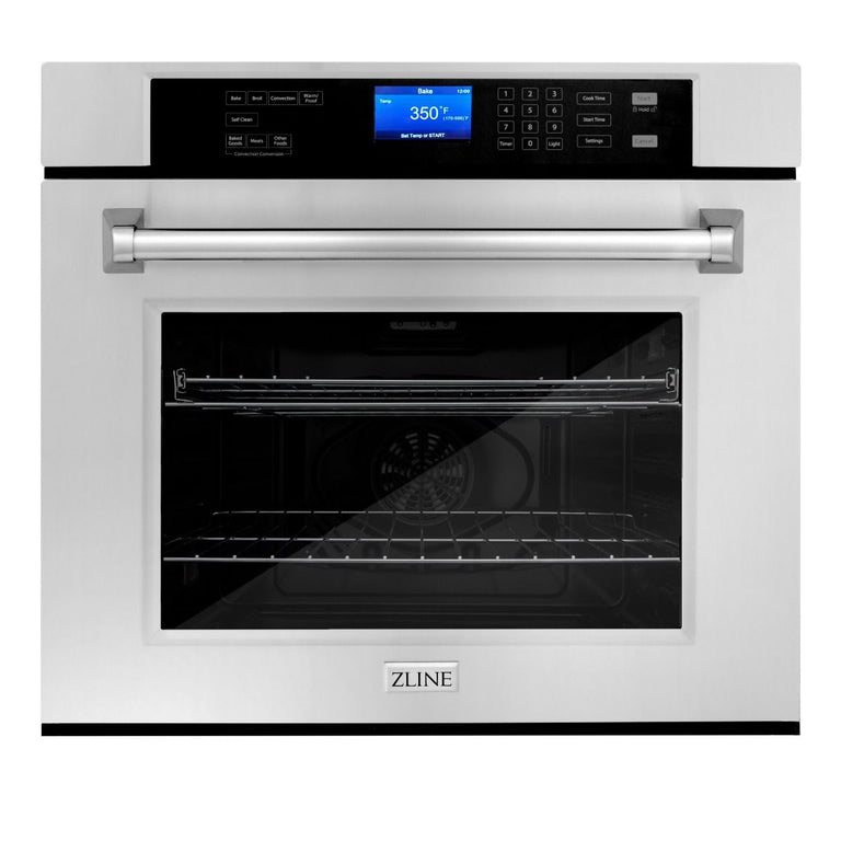 ZLINE Appliance Package - 48 In. Rangetop, Range Hood, Refrigerator with Water and Ice Dispenser and Wall Oven in Stainless Steel, 4KPRW-RTRH48-AWS
