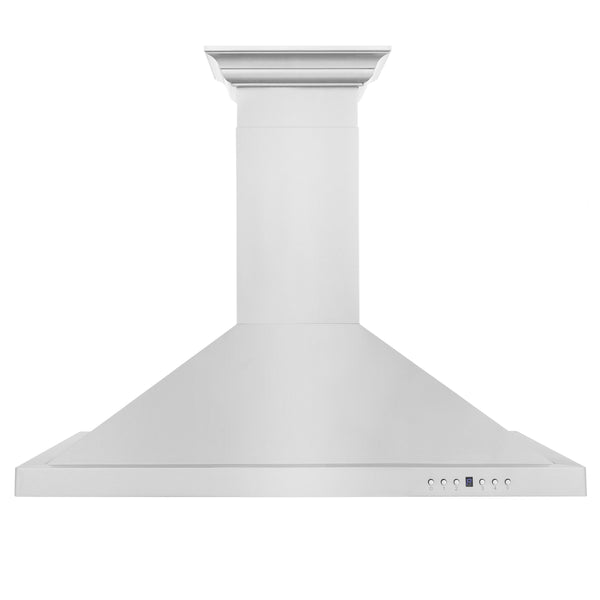 ZLINE 36 Convertible Wall Mount Range Hood in Stainless Steel with Set of 2 Charcoal Filters - Silver