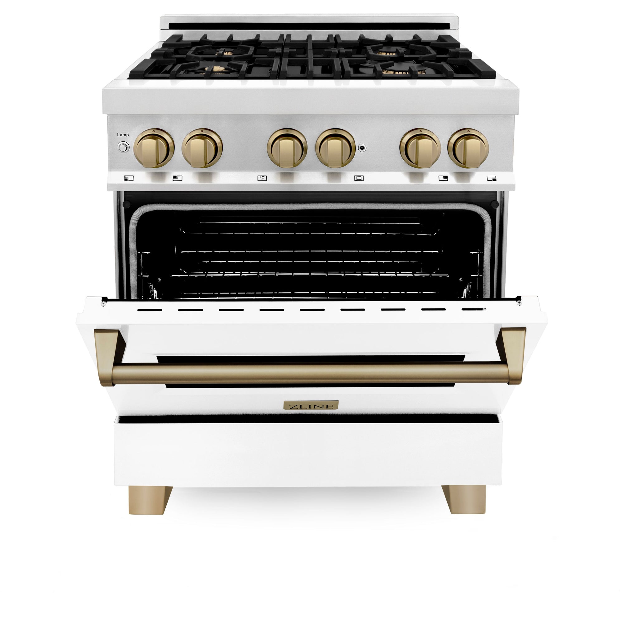 White and online gold stove