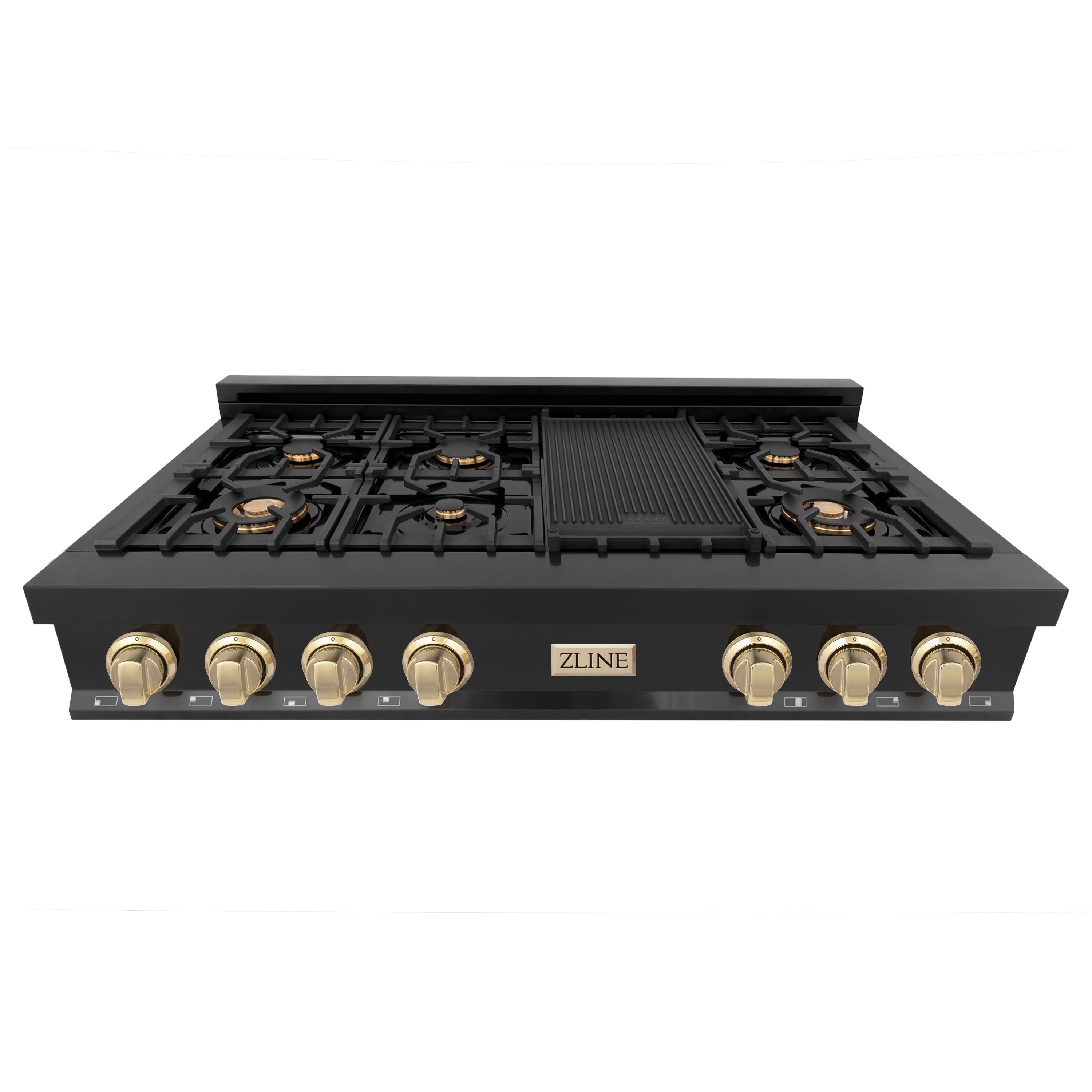 Zline Autograph Edition 48 Inch Porcelain Rangetop With 7 Gas Burners Premium Home Source 5235