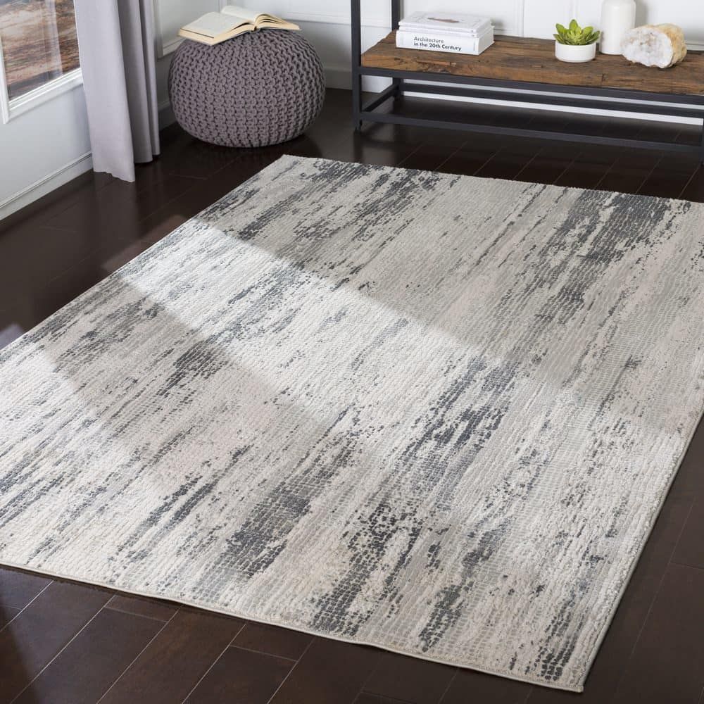 Surya Aisha Modern Rug - 8 x 10 feet, Medium Gray, AIS2304-710103 ...