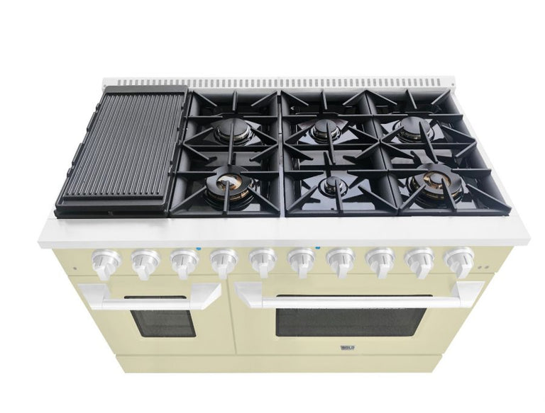 BOLD 36 Freestanding All Gas Range with LP Gas Stove and Gas Oven,  Stainless steel with Chrome Trim