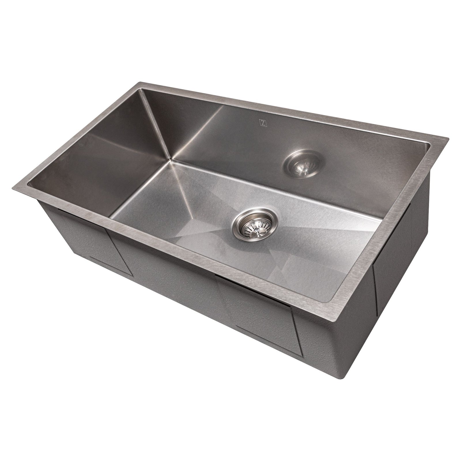 ZLINE 33 in. Meribel Undermount Single Bowl DuraSnow® Stainless Steel ...