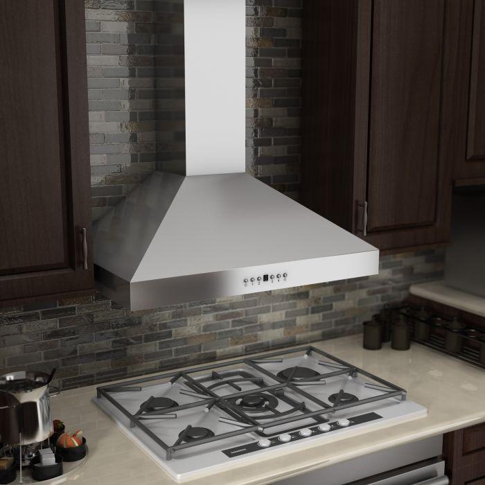 ZLINE 2-Pc Package - 36 Gas Range & Vent Hood in Stainless